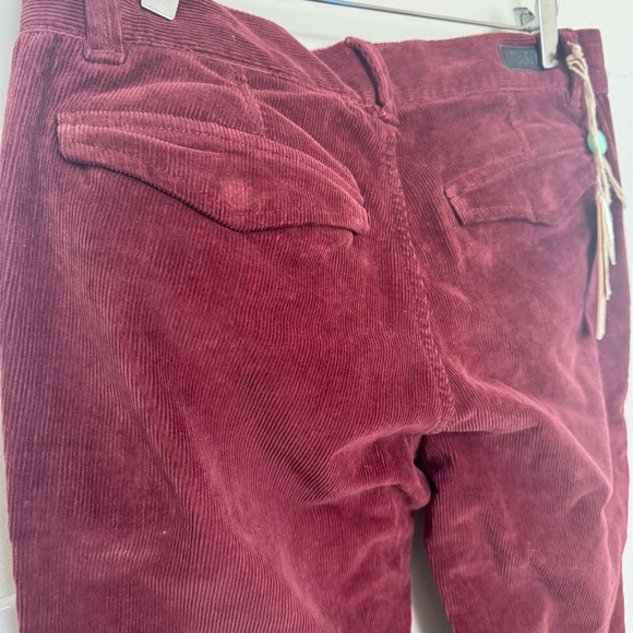 NWT DIESEL Women's Wine Red Corduroy Flare Pants y2k hippy boho 29 - Picture 8 of 9